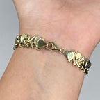 10K Gold Elephant Link Bracelet 7.5 in - additional product view 4