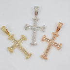 10K Gold Atlanta Cross Diamond Pendant - additional product view 8