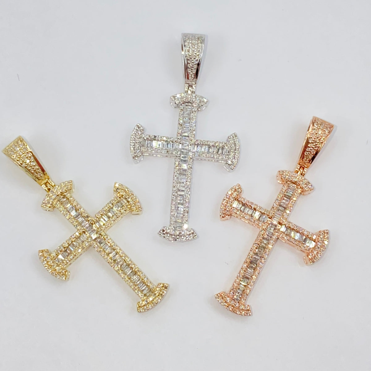 10K Gold Atlanta Cross Diamond Pendant - additional product view 8