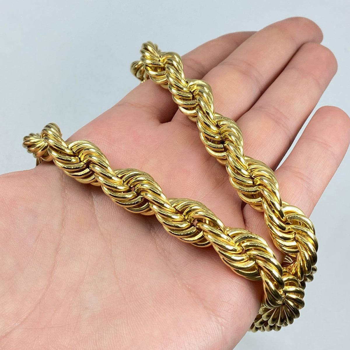 14K Gold 12mm Bold Rope Chain 26 in - additional product view 4