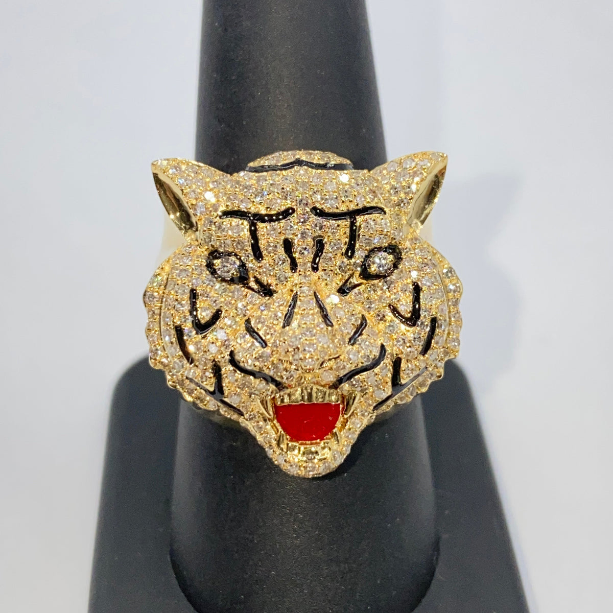 14K Gold Tiger Diamond Ring - additional product view 7