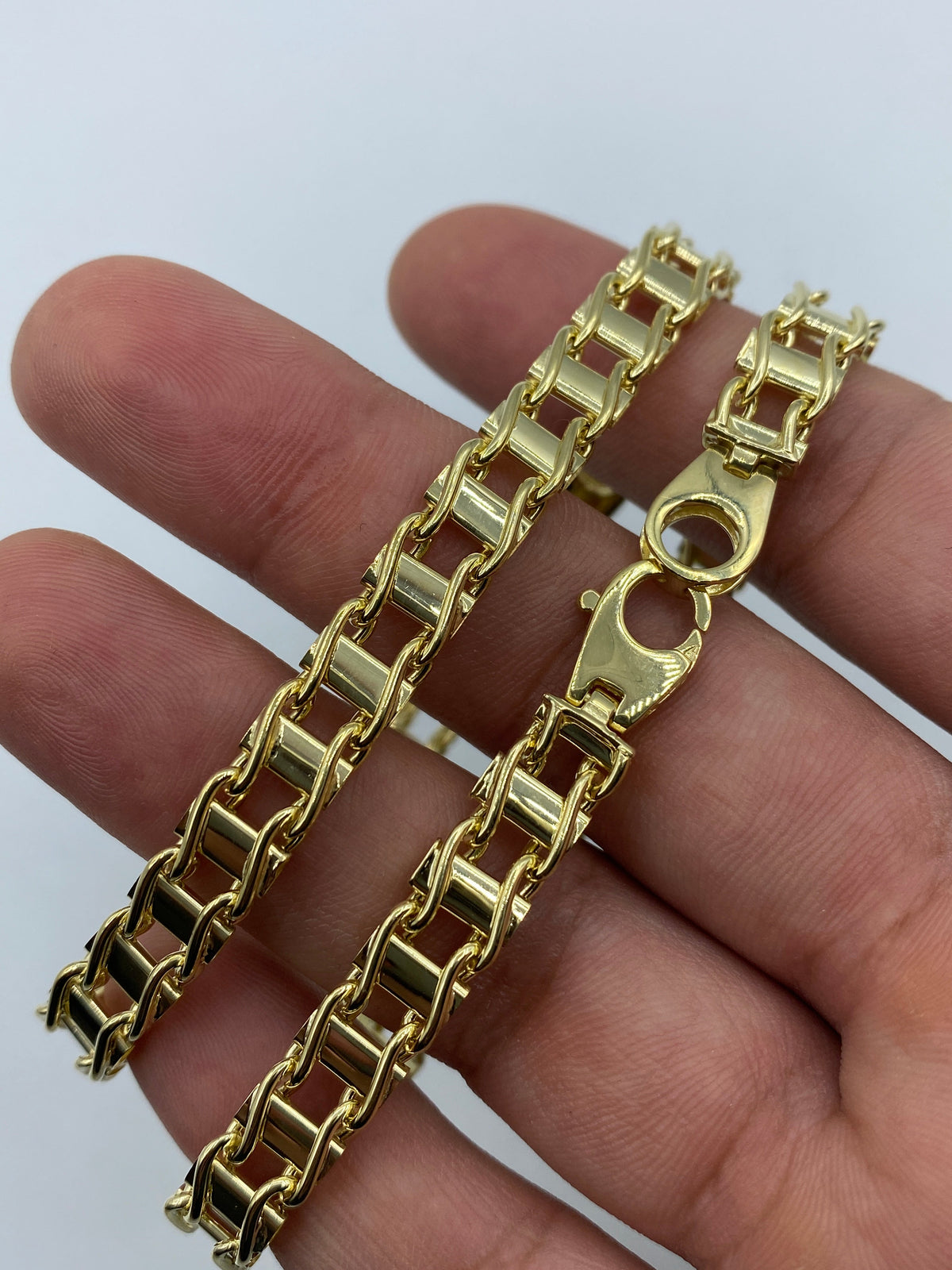 14K Gold Italian Link Bracelet 8.5 in - additional product view 5