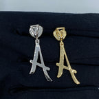 14K Gold Initial A Script Heart Diamond Pendant - additional product view 7
