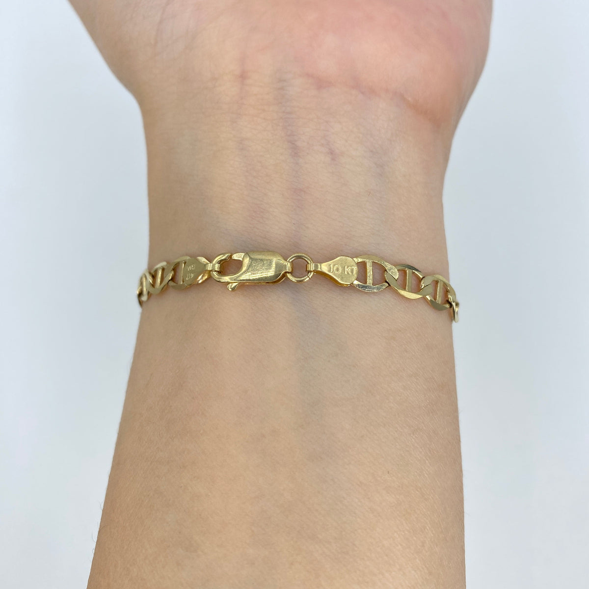 10K Gold Mariner Link Anklet - additional product view 3