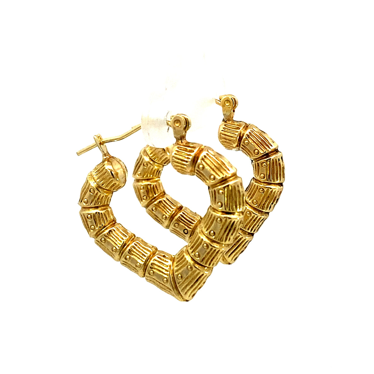 Bamboo Heart Earrings 1.0 in - main product photo