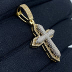10K Gold Angelic Cross Diamond Pendant 1.1 Ct - additional product view 3