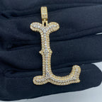 Initial L Old English Diamond Pendant - additional product view 2