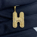 Initial H Bubble Diamond Pendant - additional product view 2