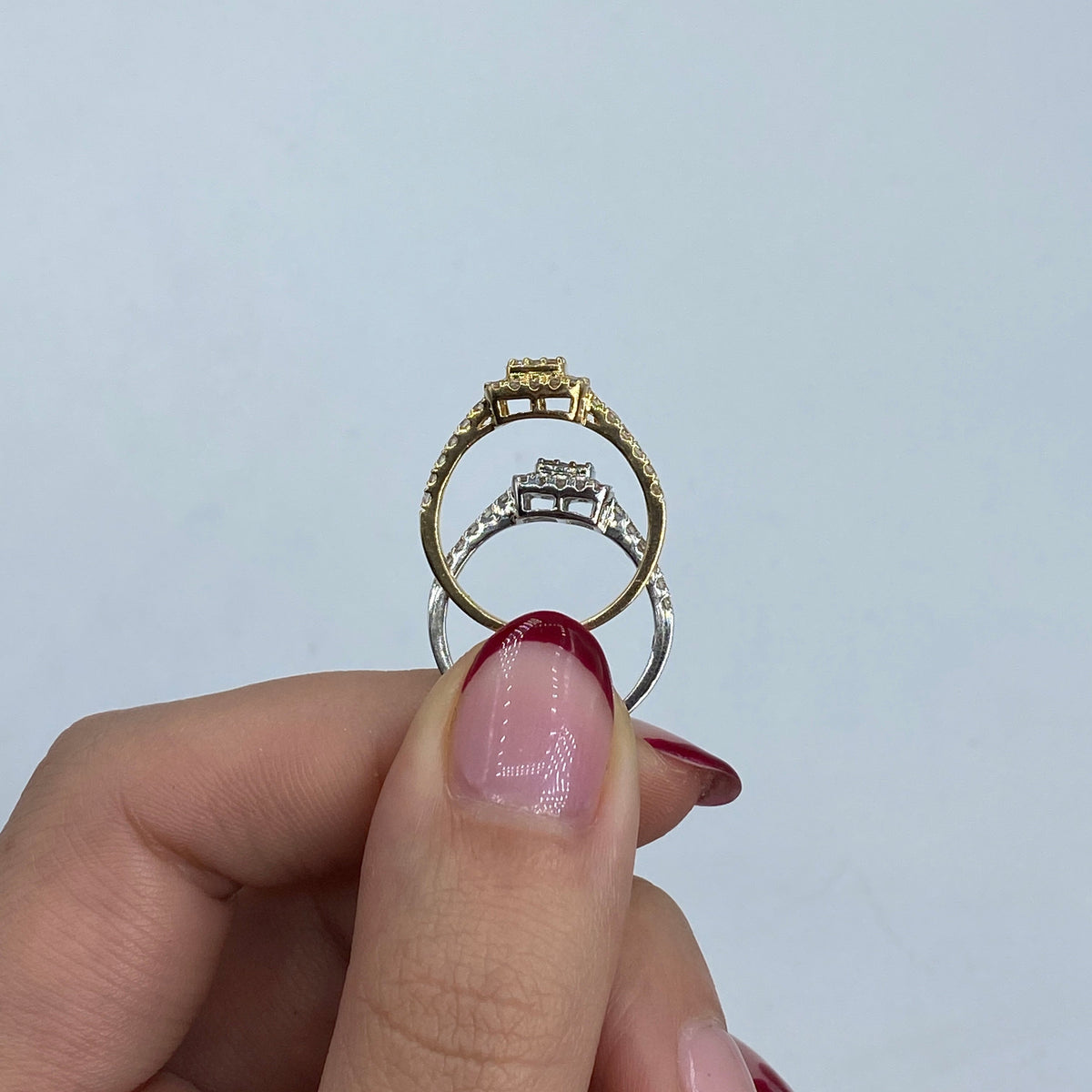 14K Gold Lucia Rounded Square Diamond Engagement Ring - additional product view 5