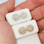 14K Gold 8mm Gaia Circle Diamond Earrings - additional product view 5