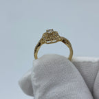 14K Yellow Gold Infinity Band Diamond Engagement Ring - additional product view 4