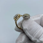 14K Gold Cluster Diamond Engagement Ring - additional product view 5