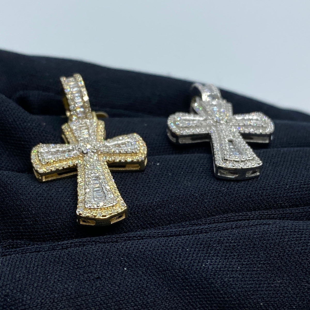 10K Gold Byzantine Cross Diamond Pendant - additional product view 6
