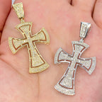 10K Gold Clarence Cross Diamond Pendant - additional product view 2