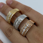 14K Gold Crown Diamond Baguette Ring - additional product view 7