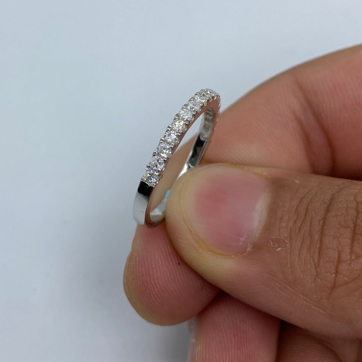 14K Gold Wedding Band Diamond Ring - additional product view 3