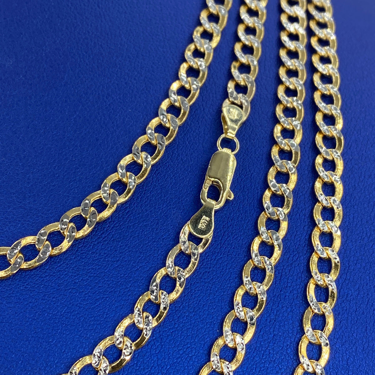 14K Gold 5.5mm Two-Tone Cuban Link Chain 18–24 in - additional product view 3