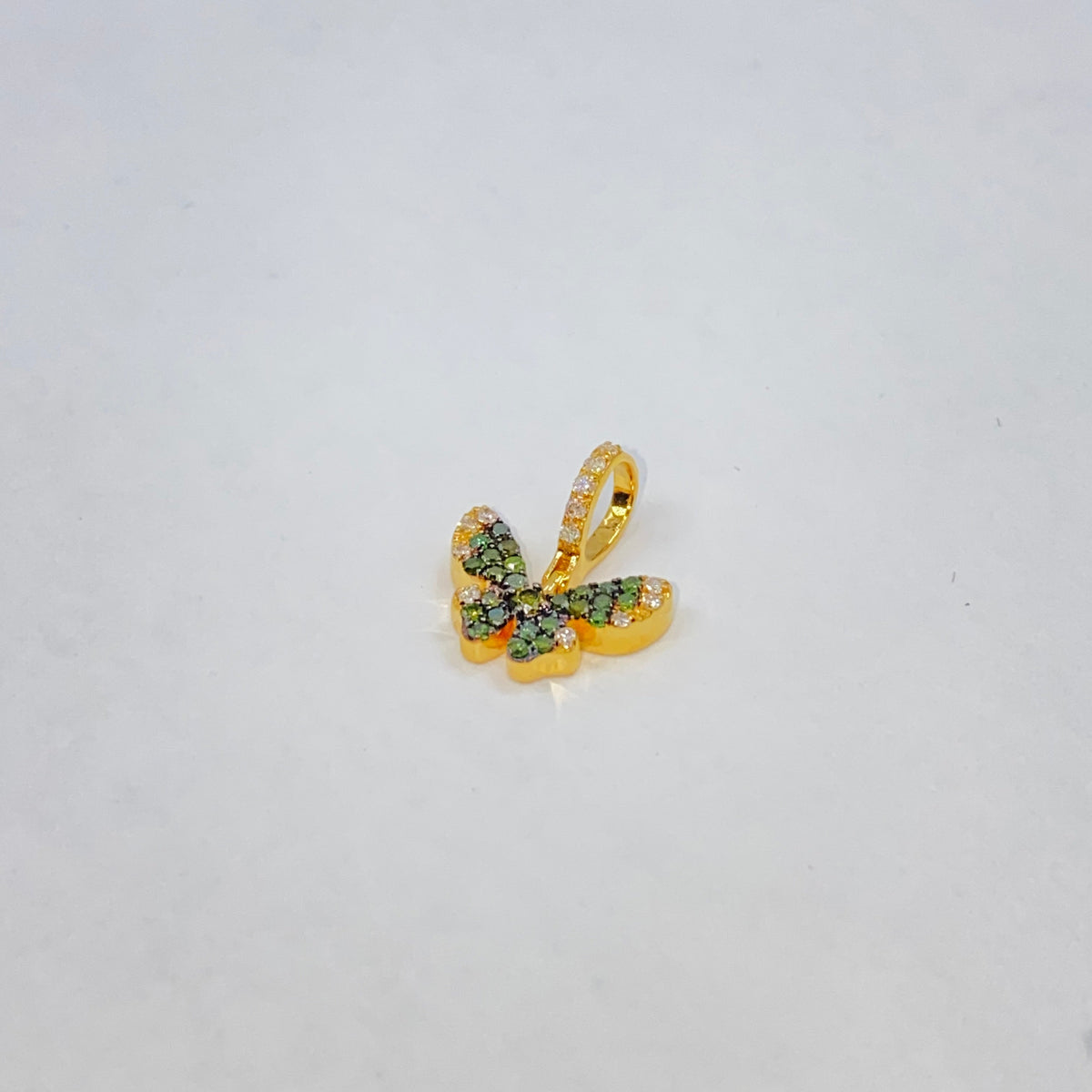 14K Gold Lucky Butterfly Diamond Pendant - additional product view 3