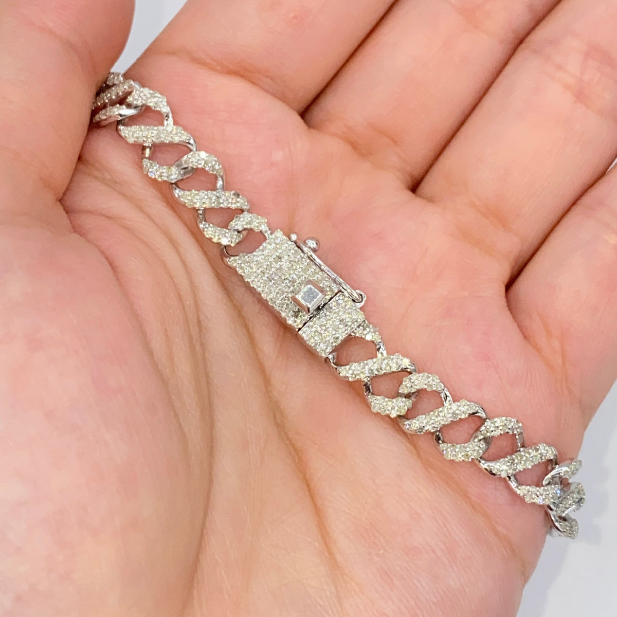 10K Gold Iced Infinity Cuban Link Diamond Bracelet - additional product view 6