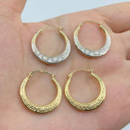 14K Gold Greek Hoop Earrings - additional product view 2