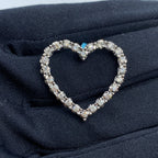 14K Gold Heart Outline Diamond Pendant - additional product view 2