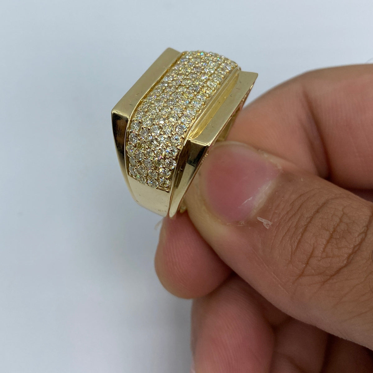 14K Gold Rectangle Fuego Diamond Ring - additional product view 3