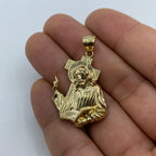 14K Gold Jesus Carrying Cross Pendant 1.5 in - additional product view 4