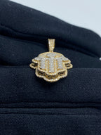 10K Gold Hamsa Diamond Pendant - additional product view 4