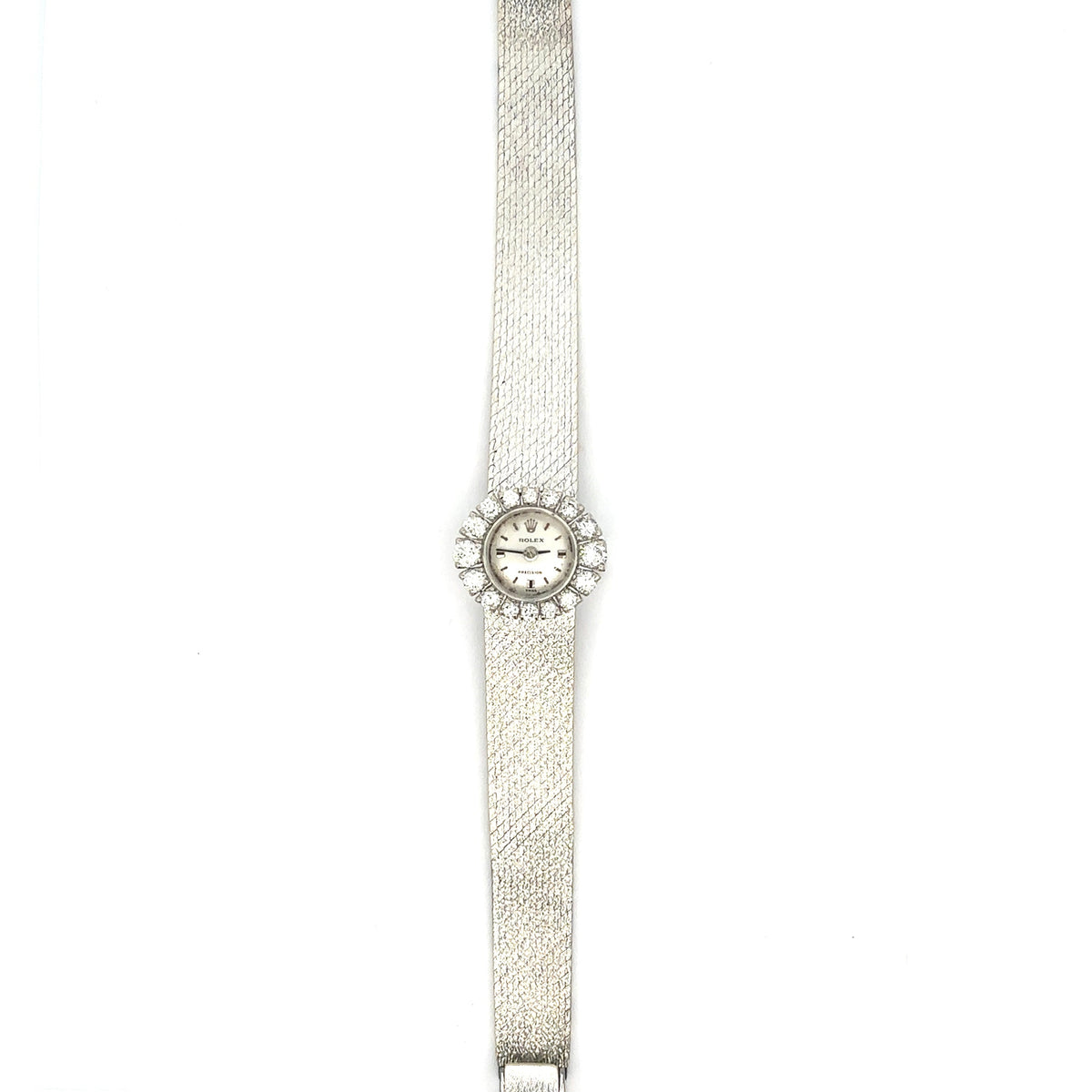 Vintage 1950s 18K White Gold & Diamond Ladies Rolex Watch - additional product view 3