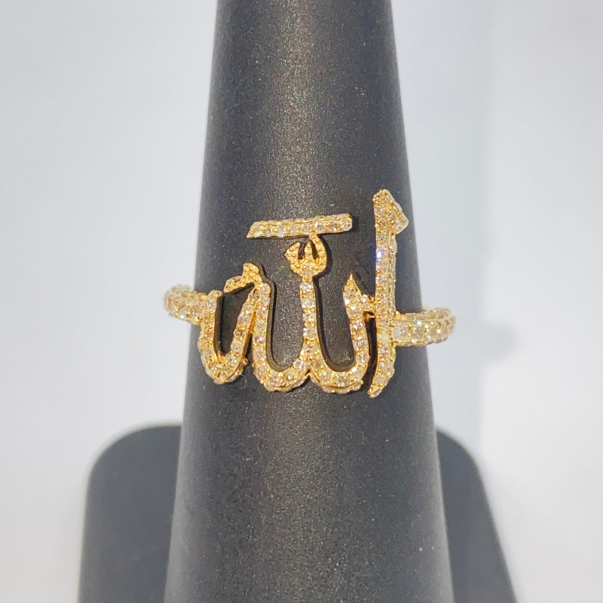 14K Gold Allah Pavé Diamond Ring - additional product view 8