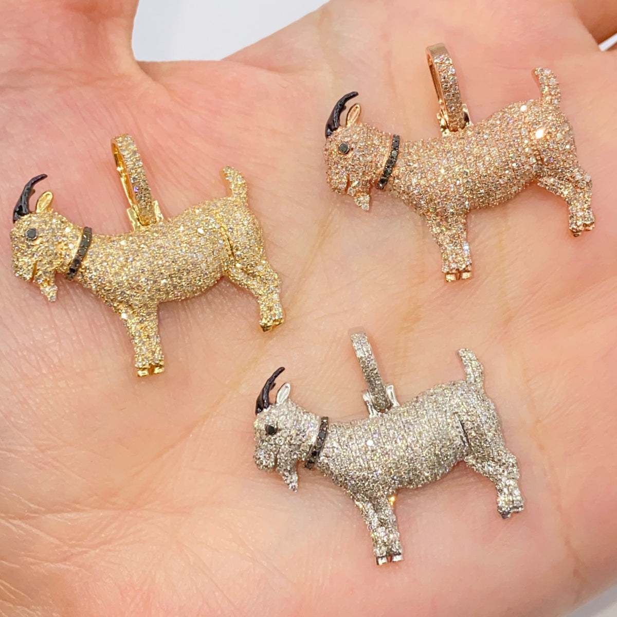 14K Gold GOAT Diamond Pendant - additional product view 2