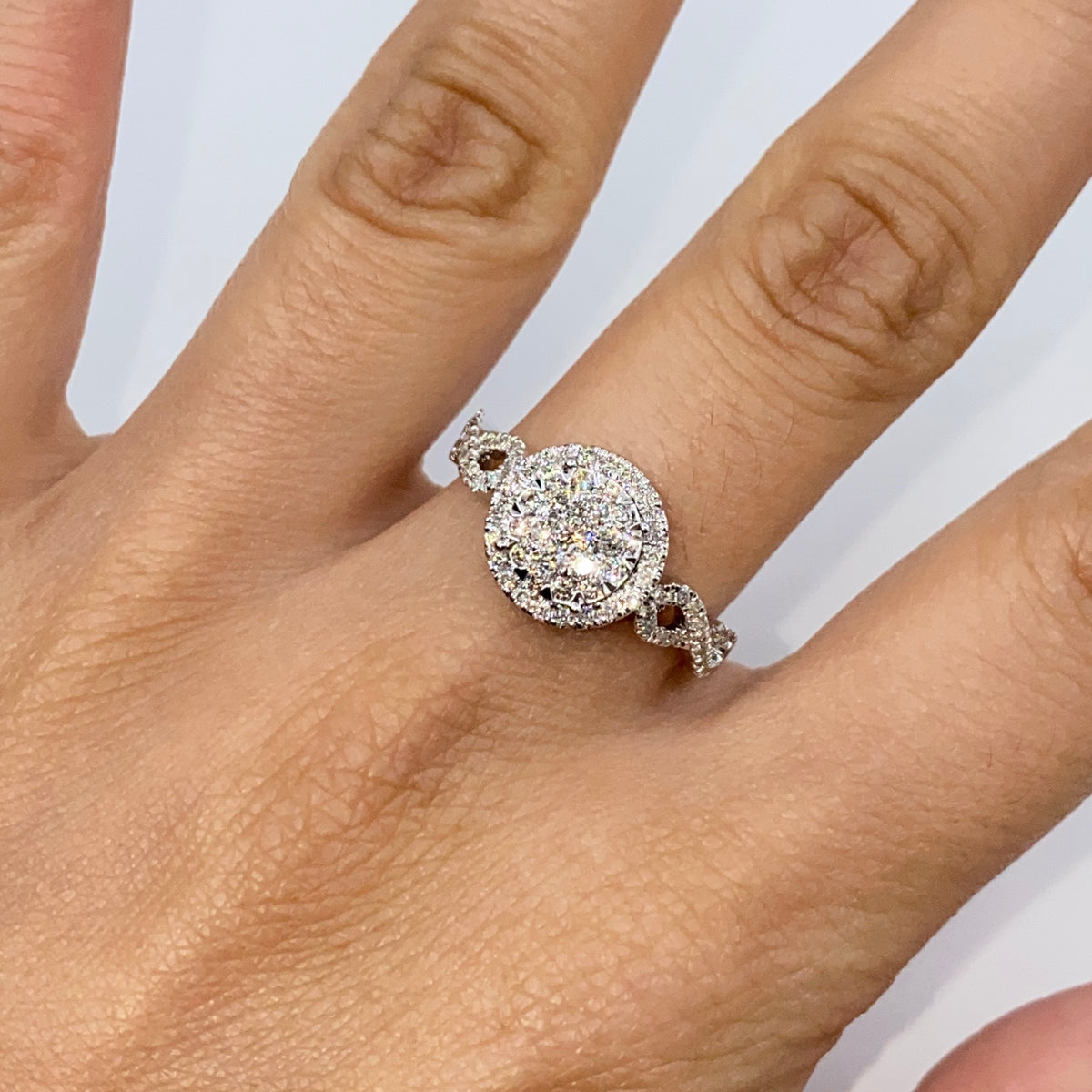 14K Gold Endless Love Circle Diamond Engagement Ring - additional product view 2