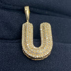 Initial U Bubble Diamond Pendant - additional product view 4