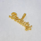 10K Gold Beauty Plate Diamond Pendant - additional product view 3