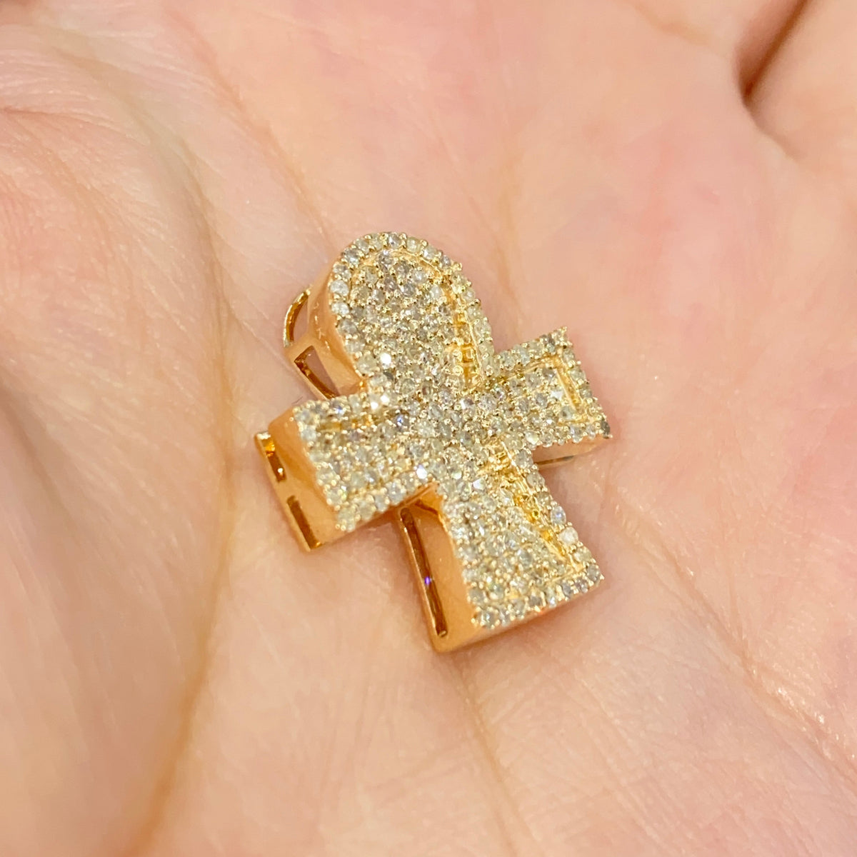 14K Gold Robyn Ankh Diamond Pendant - additional product view 7