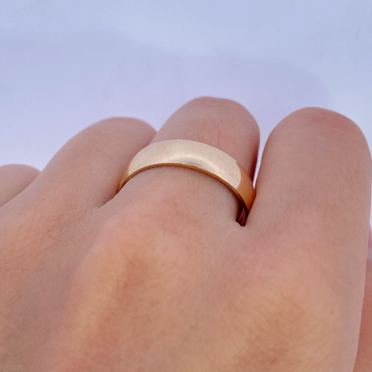 14K Solid Yellow Gold Band Ring - additional product view 4