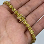 14K Gold 5mm Canary Diamond Tennis Bracelet 8 in - additional product view 3