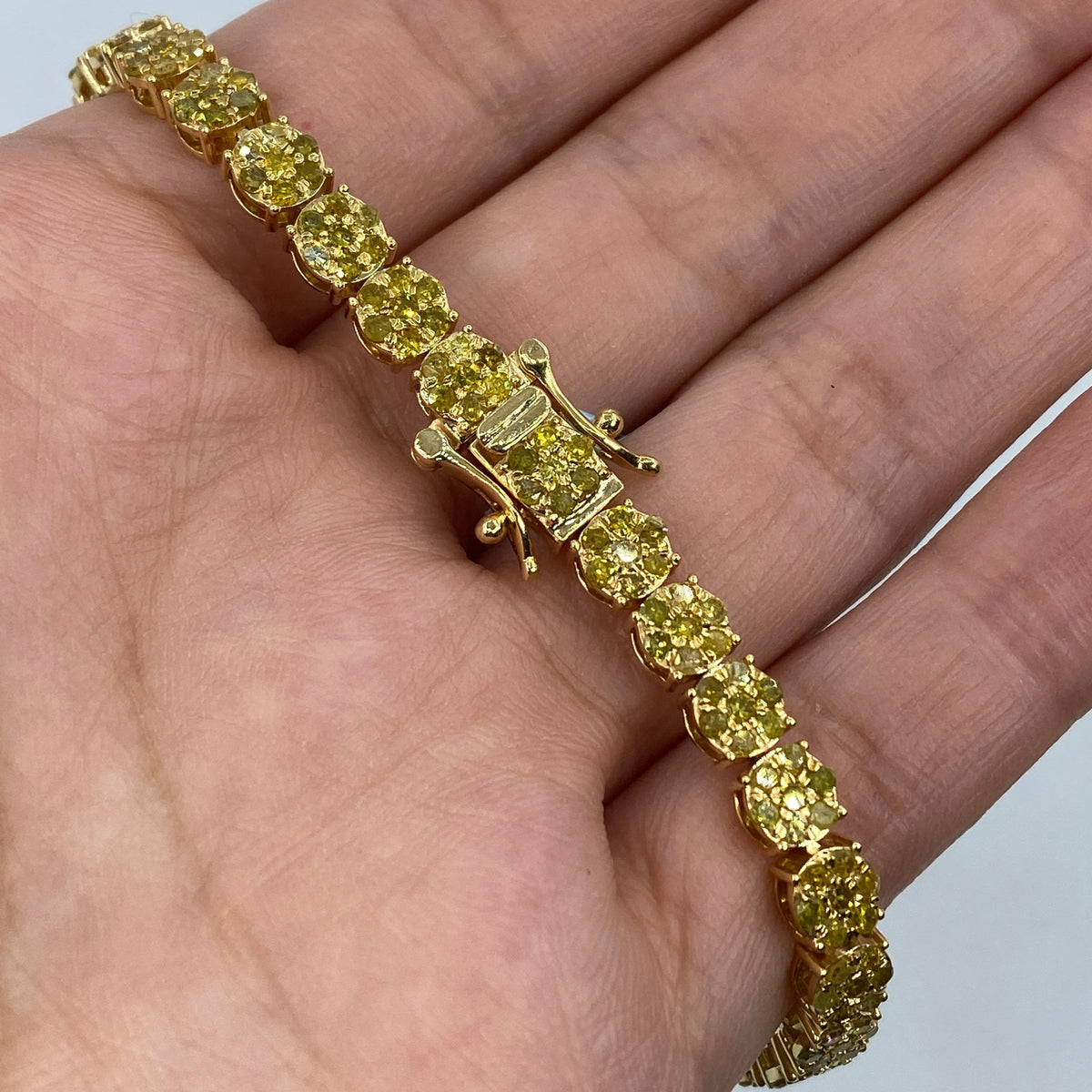 14K Gold 5mm Canary Diamond Tennis Bracelet 8 in - additional product view 3
