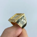 10K Gold Square Photo Diamond Ring - additional product view 5