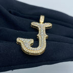 Initial J Old English Diamond Pendant - additional product view 4