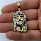14K Gold Jesus Head Pendant - additional product view 2