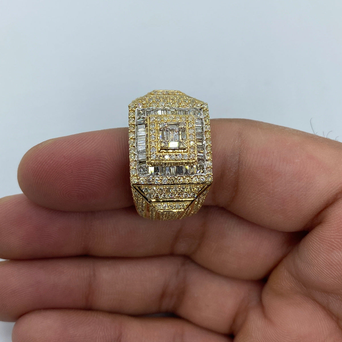 14K Gold Diamond Baguette Power Ring - additional product view 5