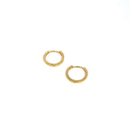 14K Solid Gold Slim Hoop Earrings - additional product view 5