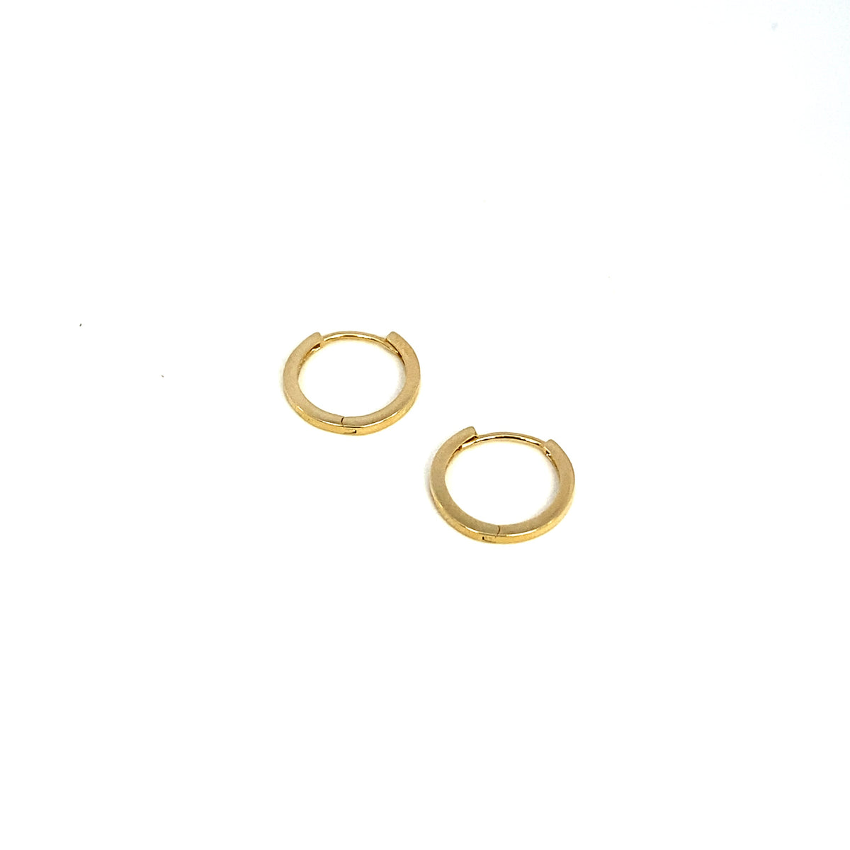 14K Solid Gold Slim Hoop Earrings - additional product view 5