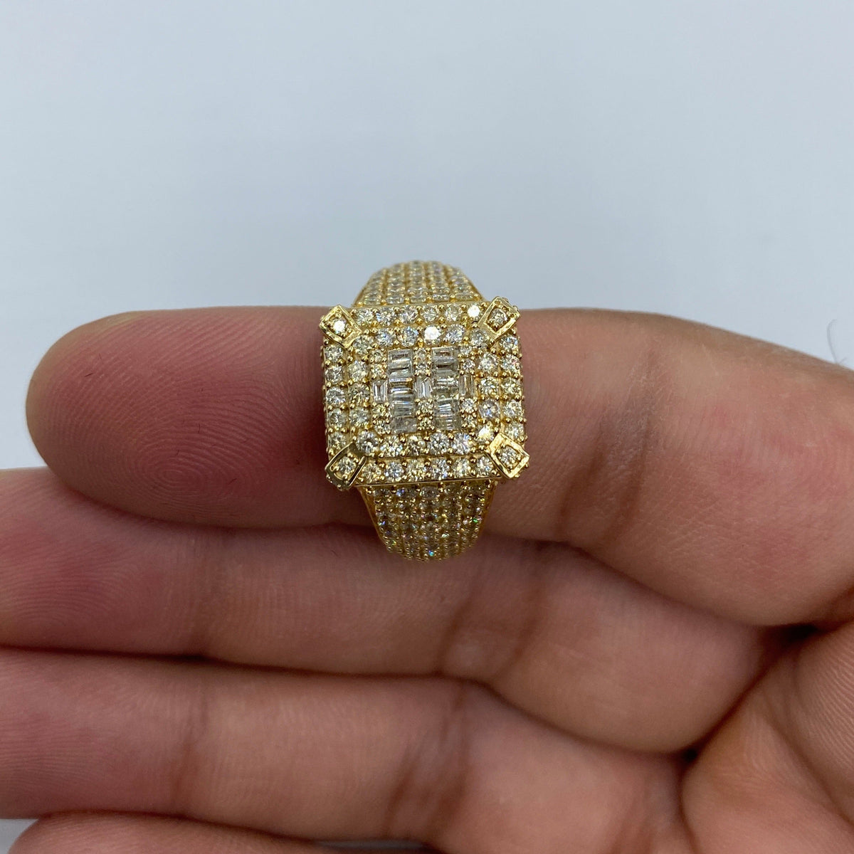 14K Gold Square Diamond Baguette Villa Ring - additional product view 8