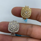 14K Gold Square Cake Diamond Baguette Ring - additional product view 2