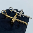10K Gold Nail Cross Diamond Pendant - additional product view 5