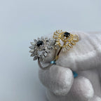 14K Gold Lady Evil Eye Baguette Diamond Ring - additional product view 4