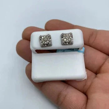 14K Gold Castle Diamond Earrings Large - additional product view 2