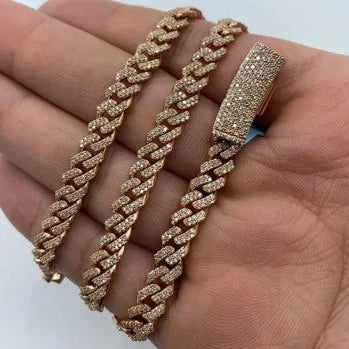 14K Gold 6.5mm Cuban Diamond Chain 16–22 in - additional product view 5